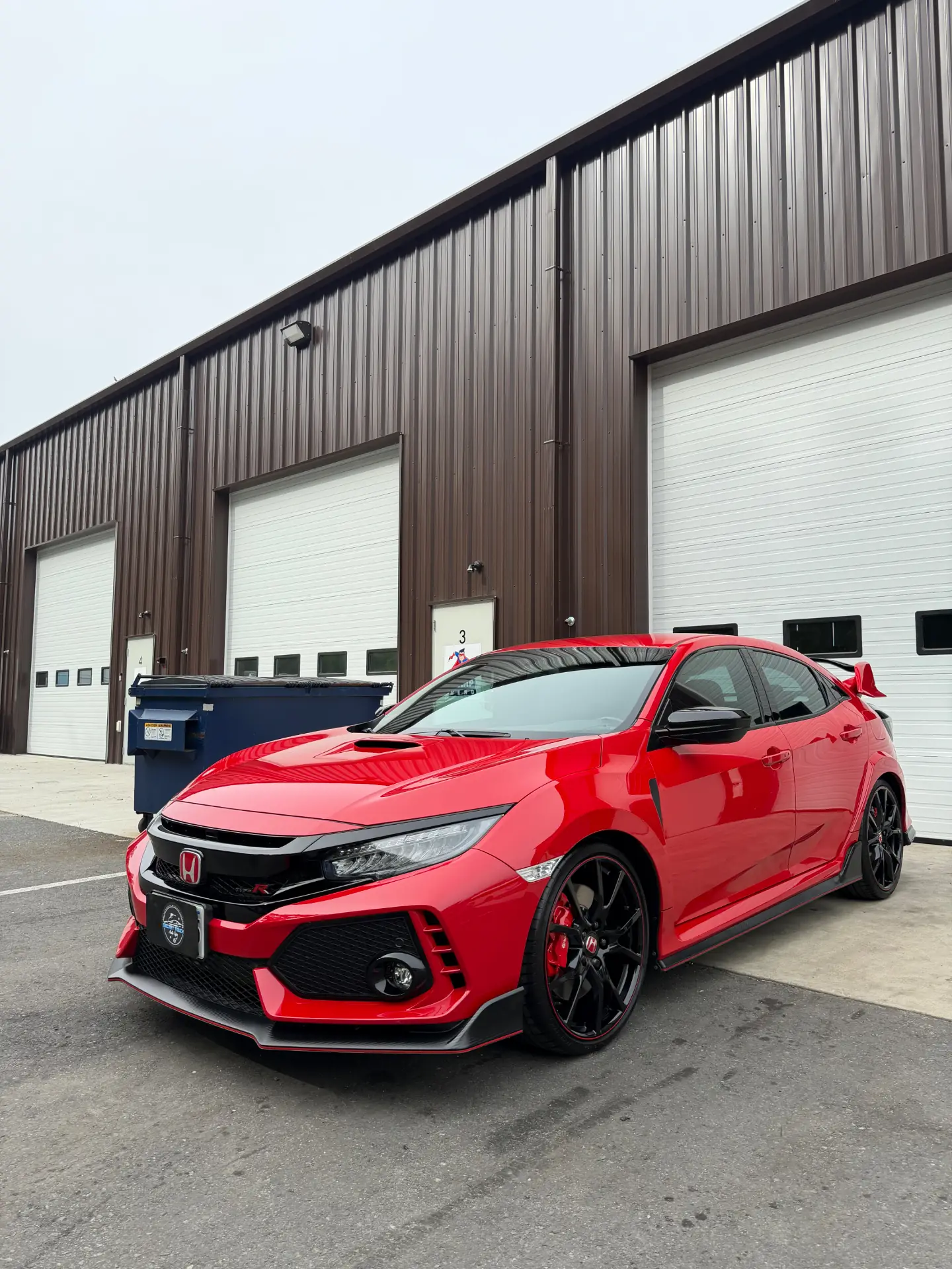 Honda Civic Type R red ceramic coating Shrewsbury MA