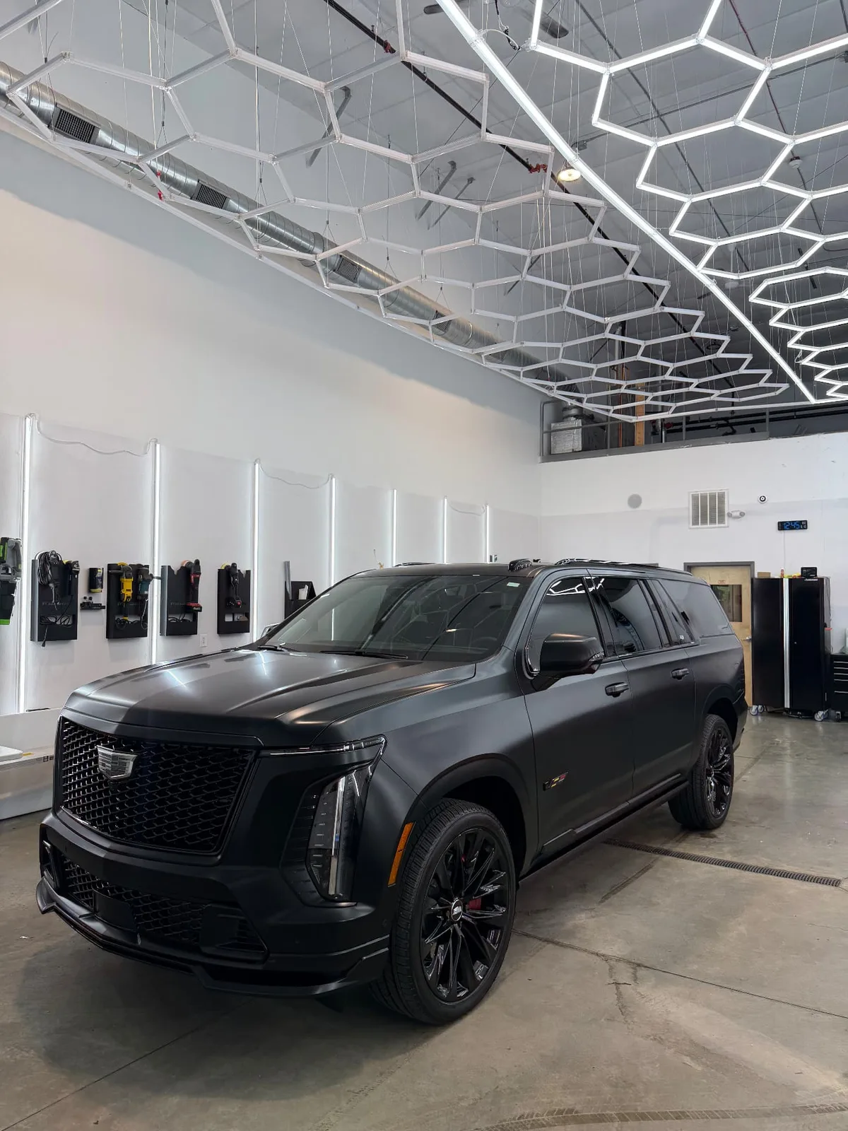 Cadillac Escalade-V Stealth matte PPF completed in Shrewsbury detailing studio