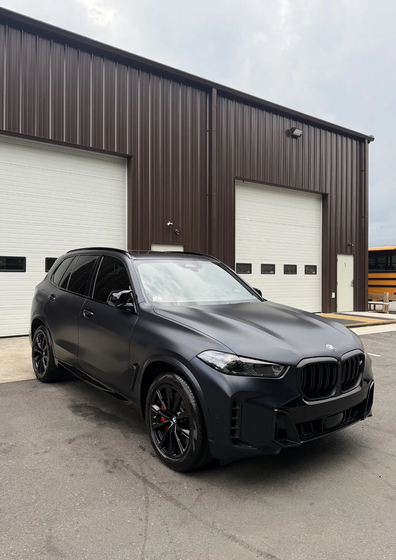 BMW X5 matte black ceramic coating Shrewsbury MA