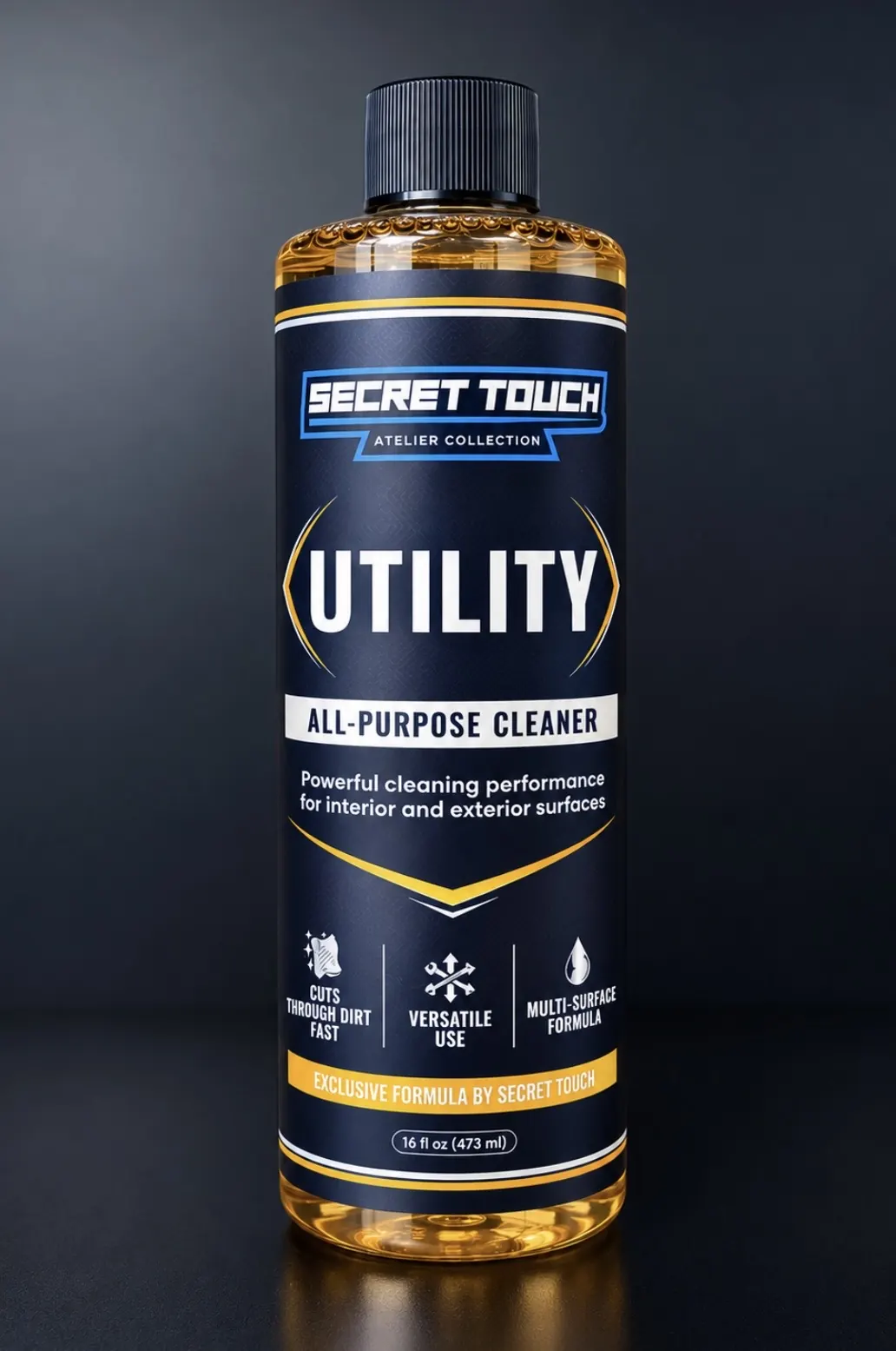 Secret Touch Utility All-Purpose Cleaner front label - 16 oz automotive APC for mats and trim