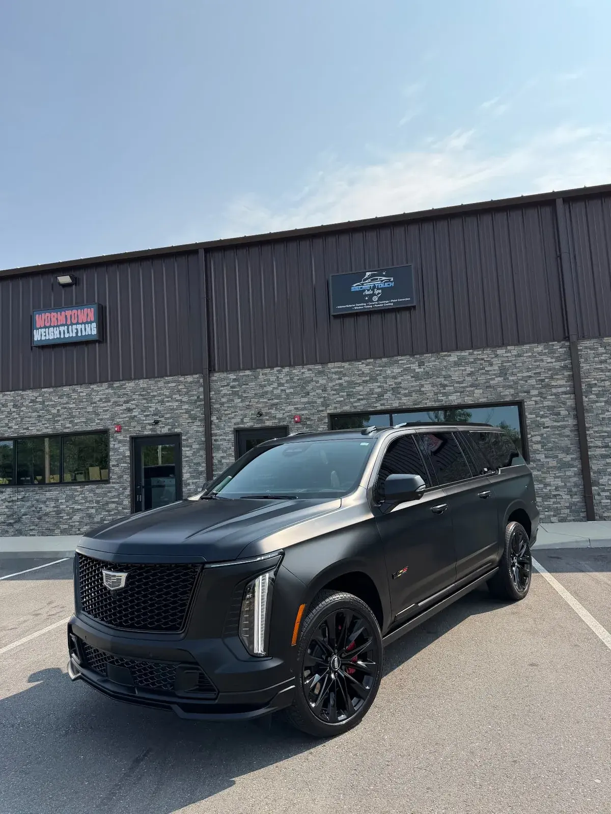 Cadillac Escalade-V with full-vehicle Stealth PPF at Secret Touch Auto Spa Shrewsbury MA