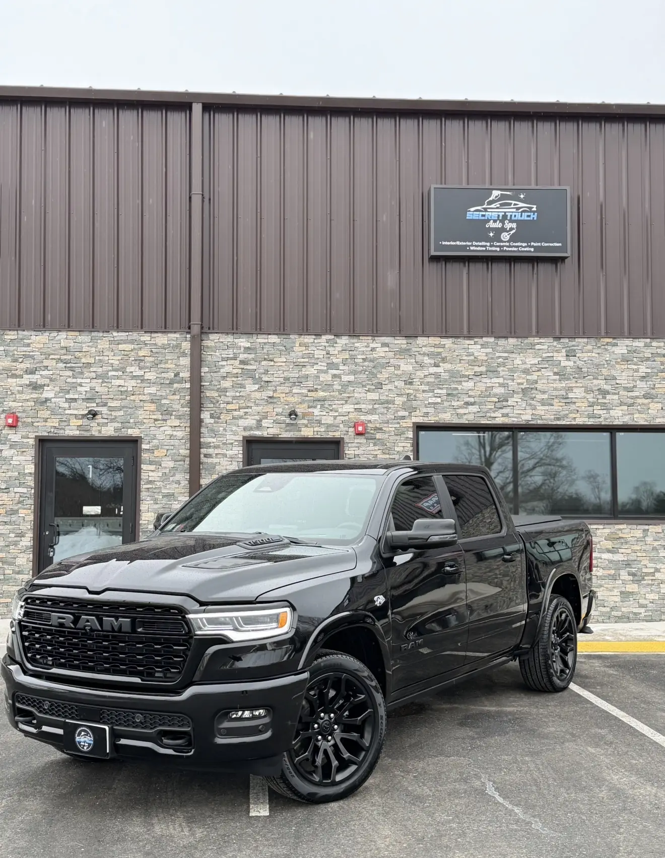 Black Ram 1500 Limited full blackout package at Secret Touch Auto Spa Shrewsbury MA
