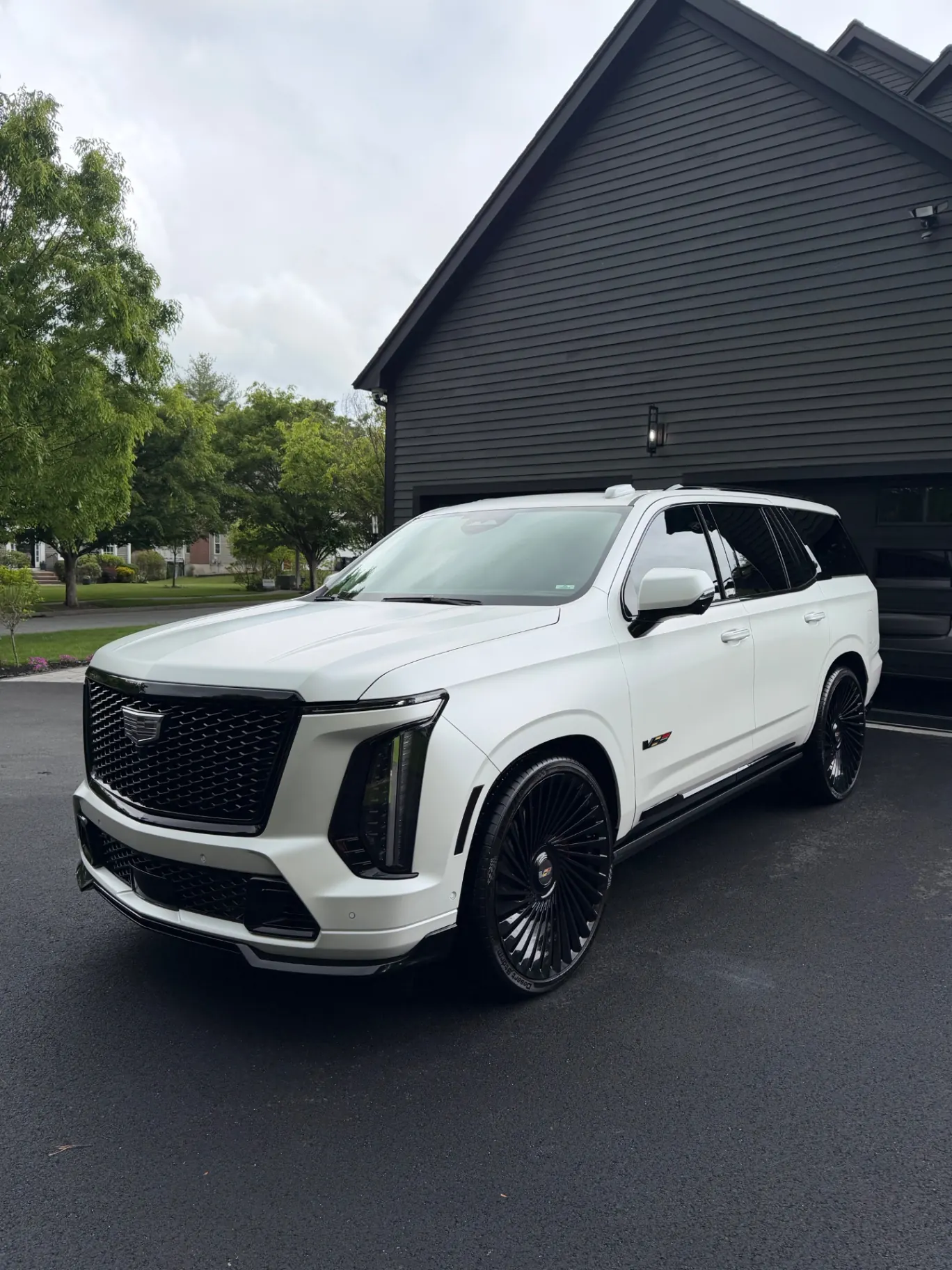 White Cadillac Escalade V ceramic coating mobile detailing Worcester County MA