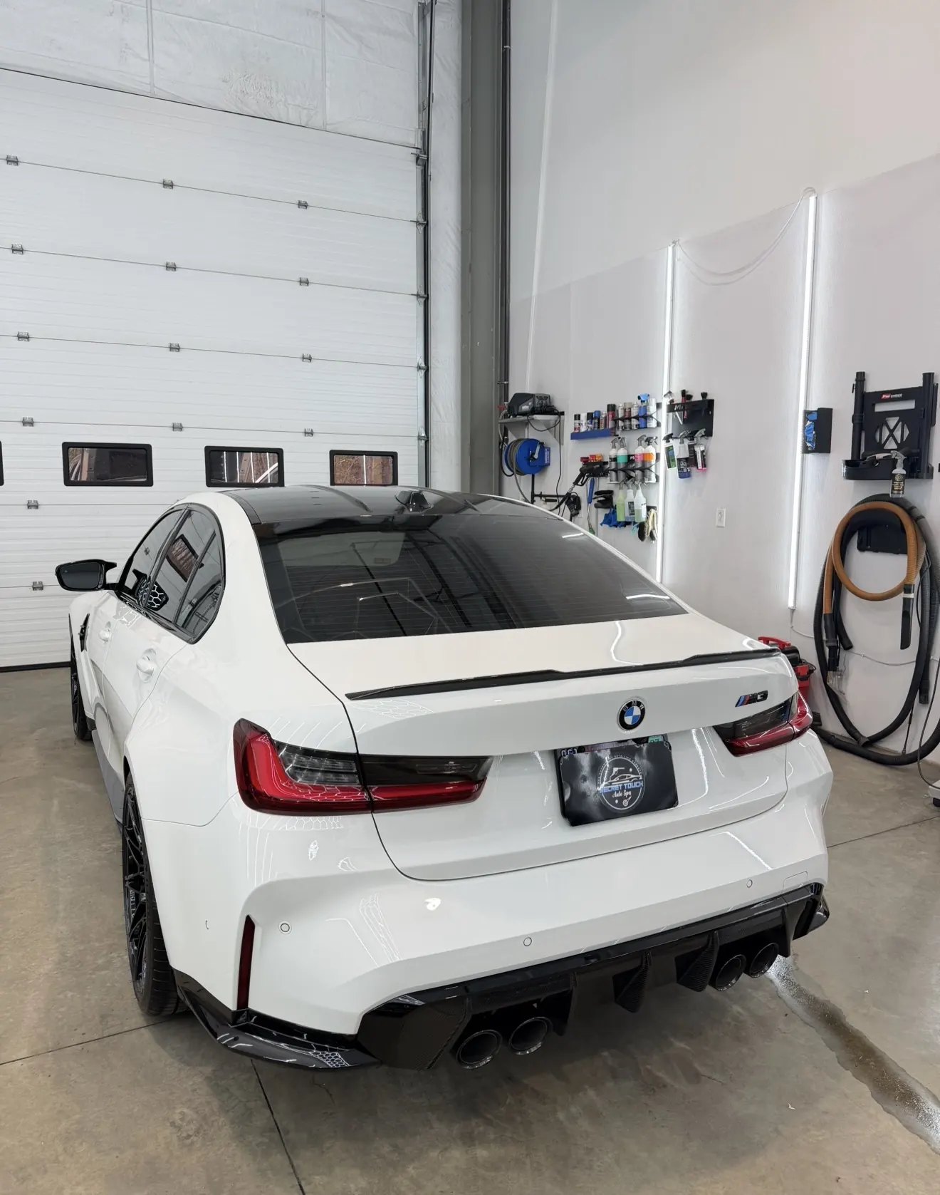 BMW M3 rear blackout trunk emblem and tint Shrewsbury MA