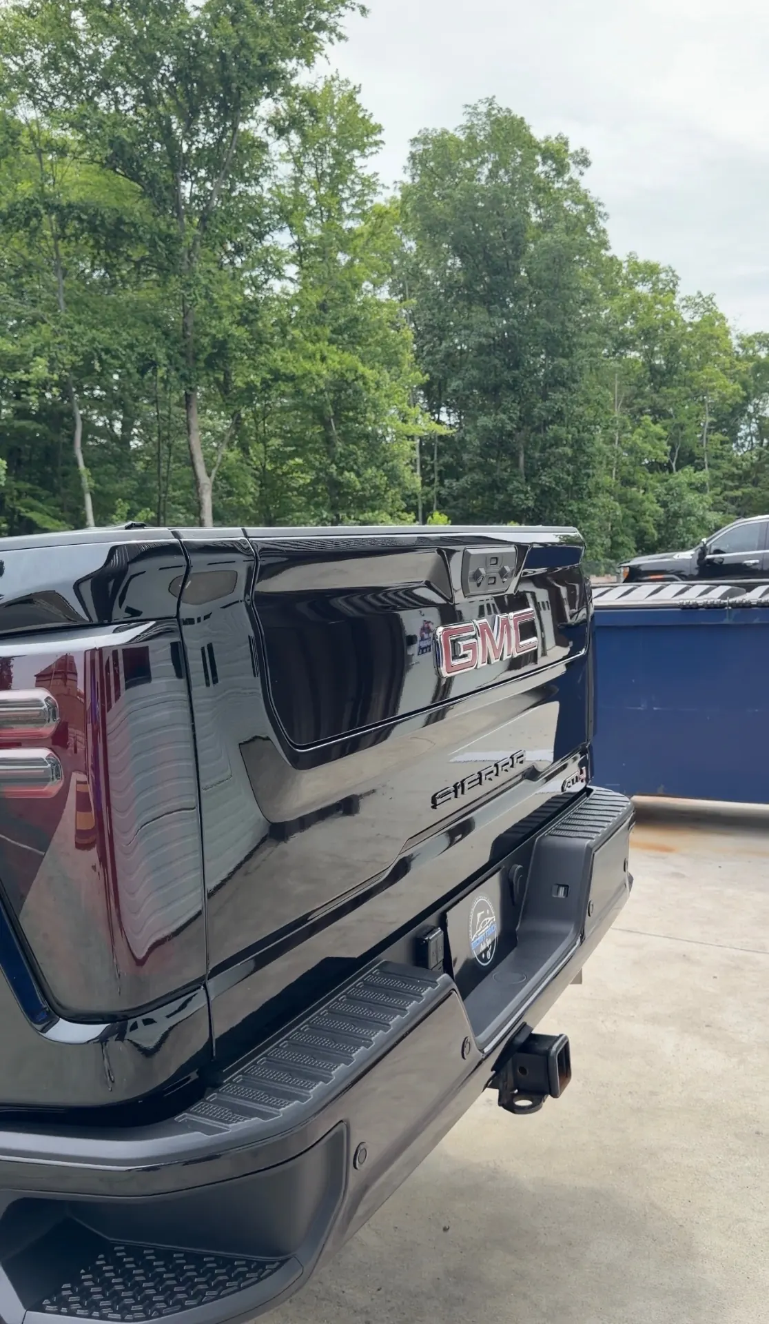 GMC Sierra rear badge swap and tint blackout Shrewsbury MA