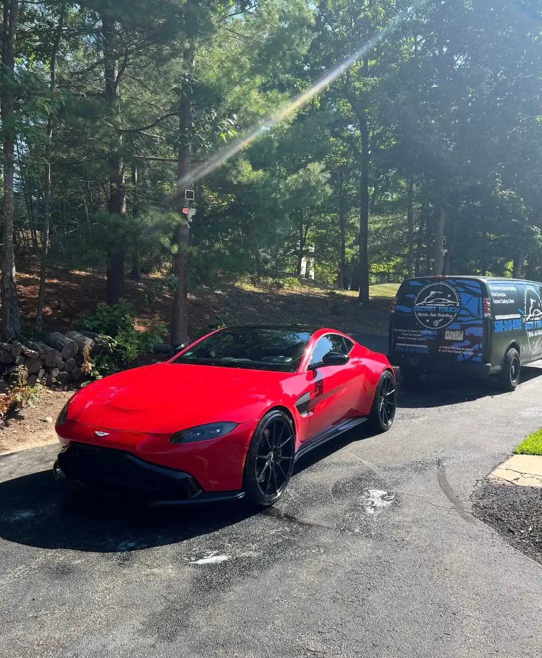 Aston Martin Vantage detailing near Spencer MA