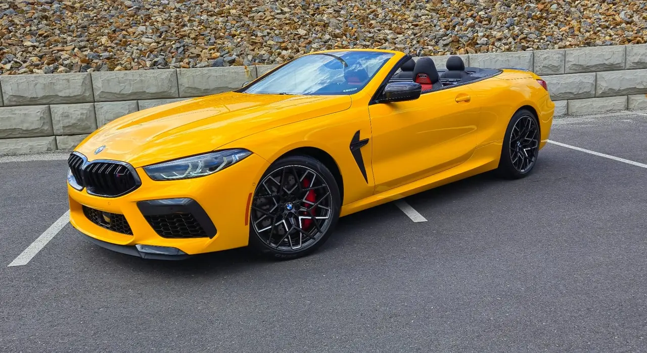 BMW M8 Competition yellow ceramic coating Boxborough MA