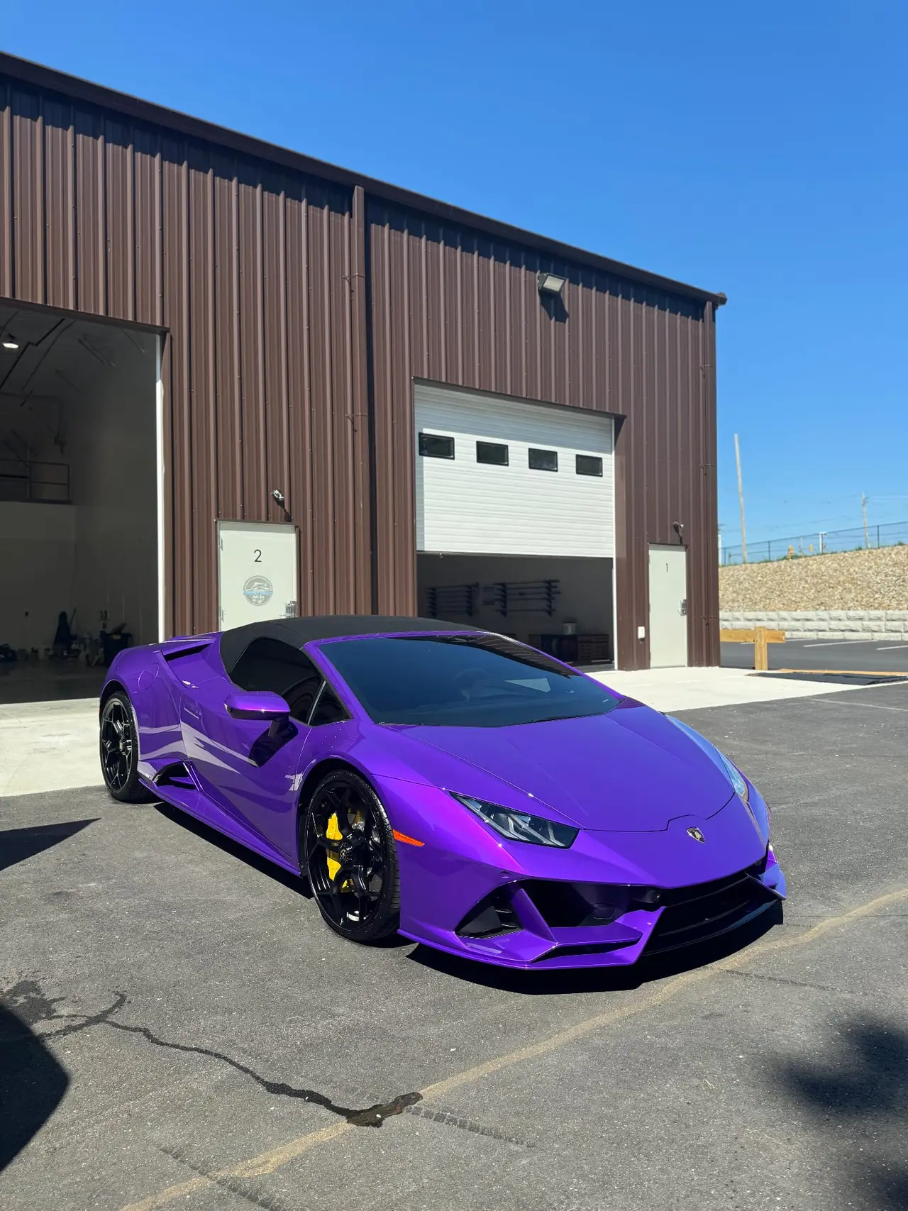 Lamborghini Huracan purple ceramic coating near Sutton